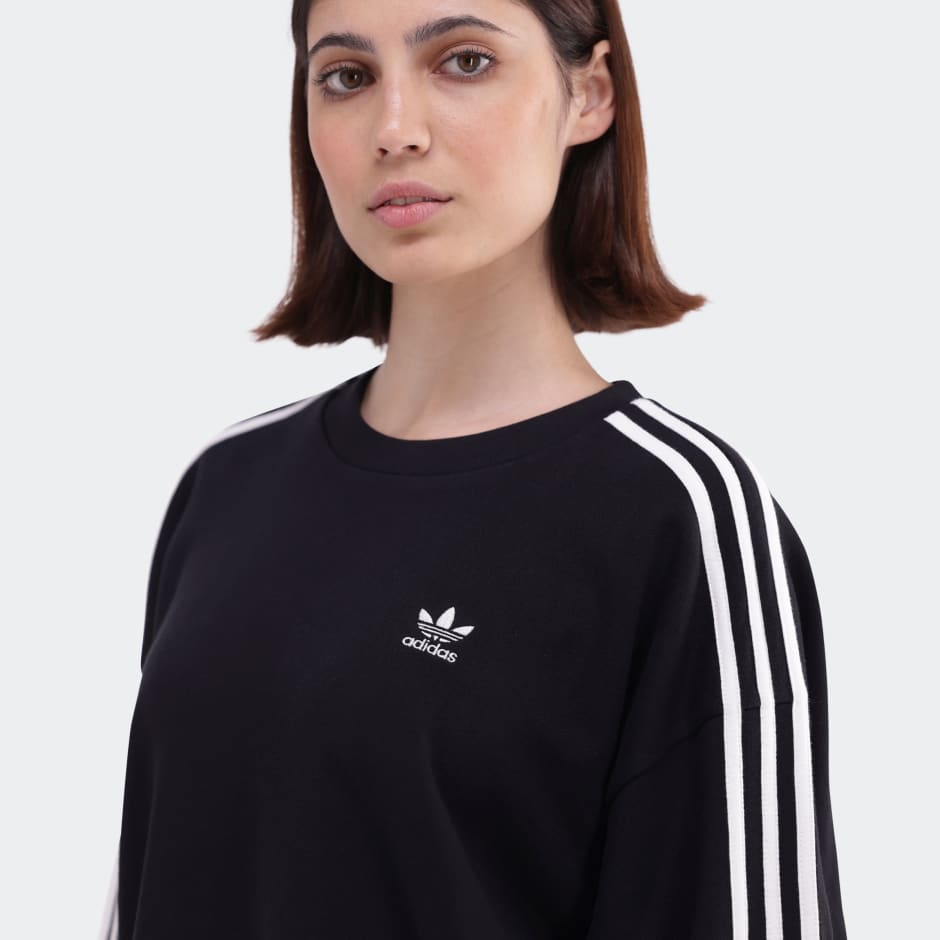 3-Stripes Oversized Crew Sweatshirt