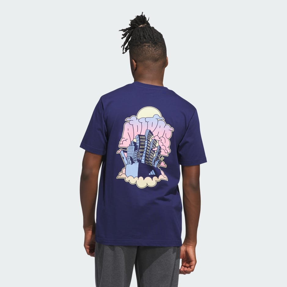 Clothing - 90s Nostalgia City Graphic Tee - Blue | adidas Oman