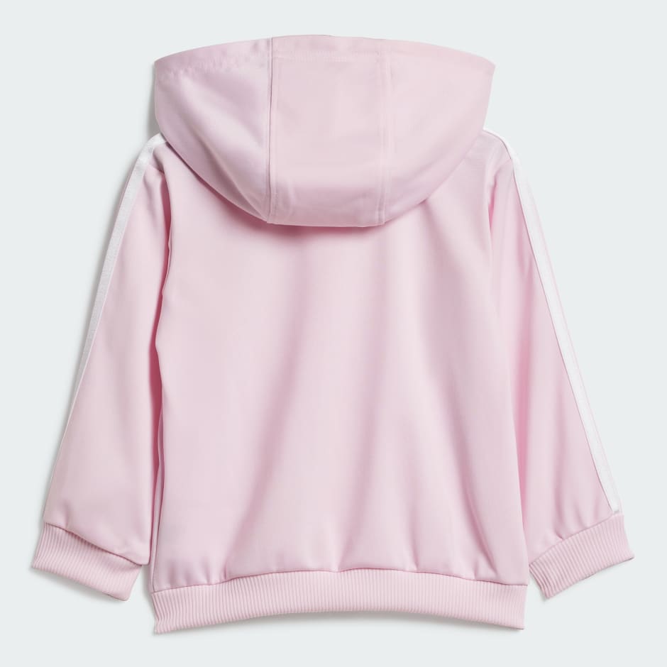 Kids Clothing - Essentials Shiny Hooded Track Suit - Pink | adidas 