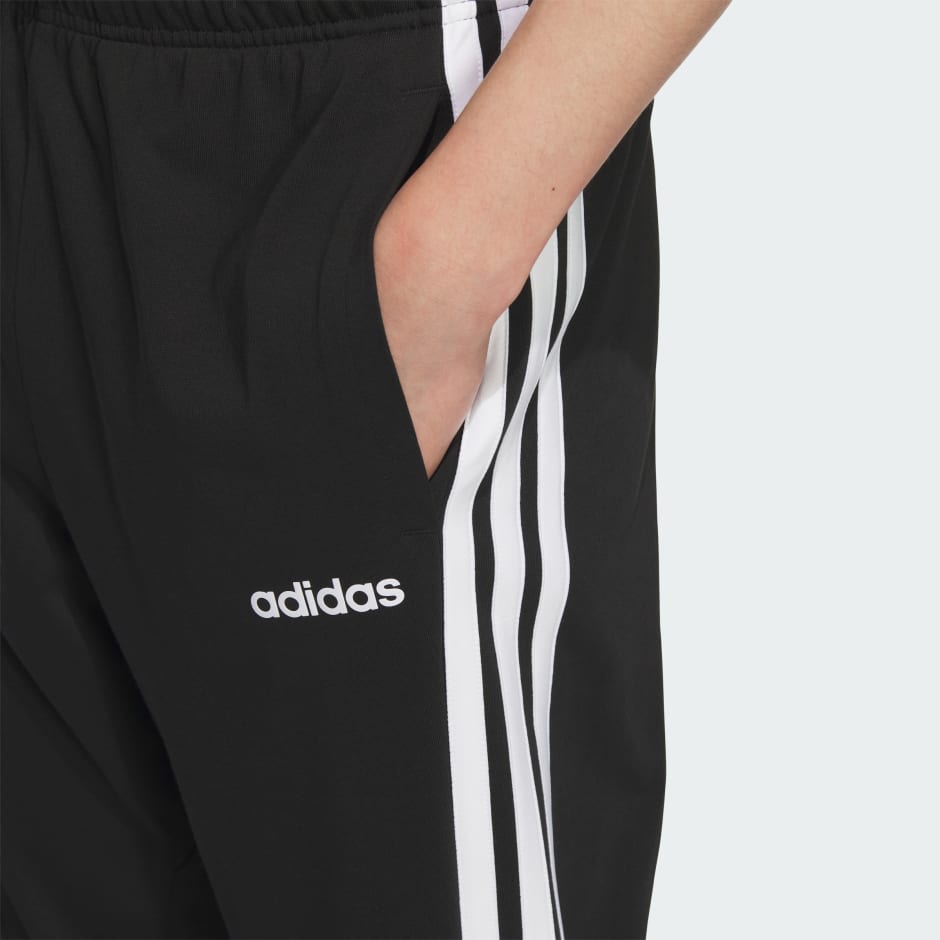 Essentials 3-Stripes Tapered Pants Single Jersey Open Hem