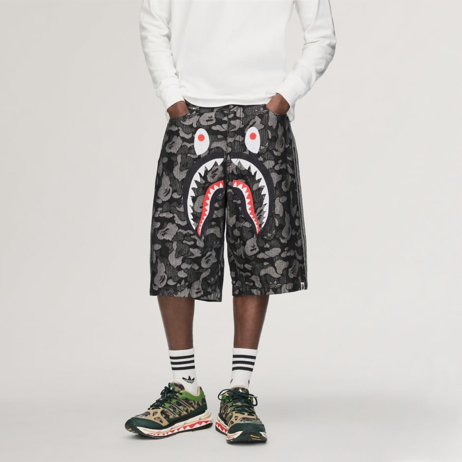 SHARK DENIM JORTS BAPE