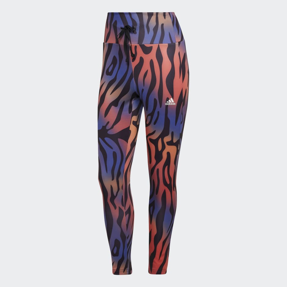 Running Essentials Tiger Print 7/8 Tights image number null