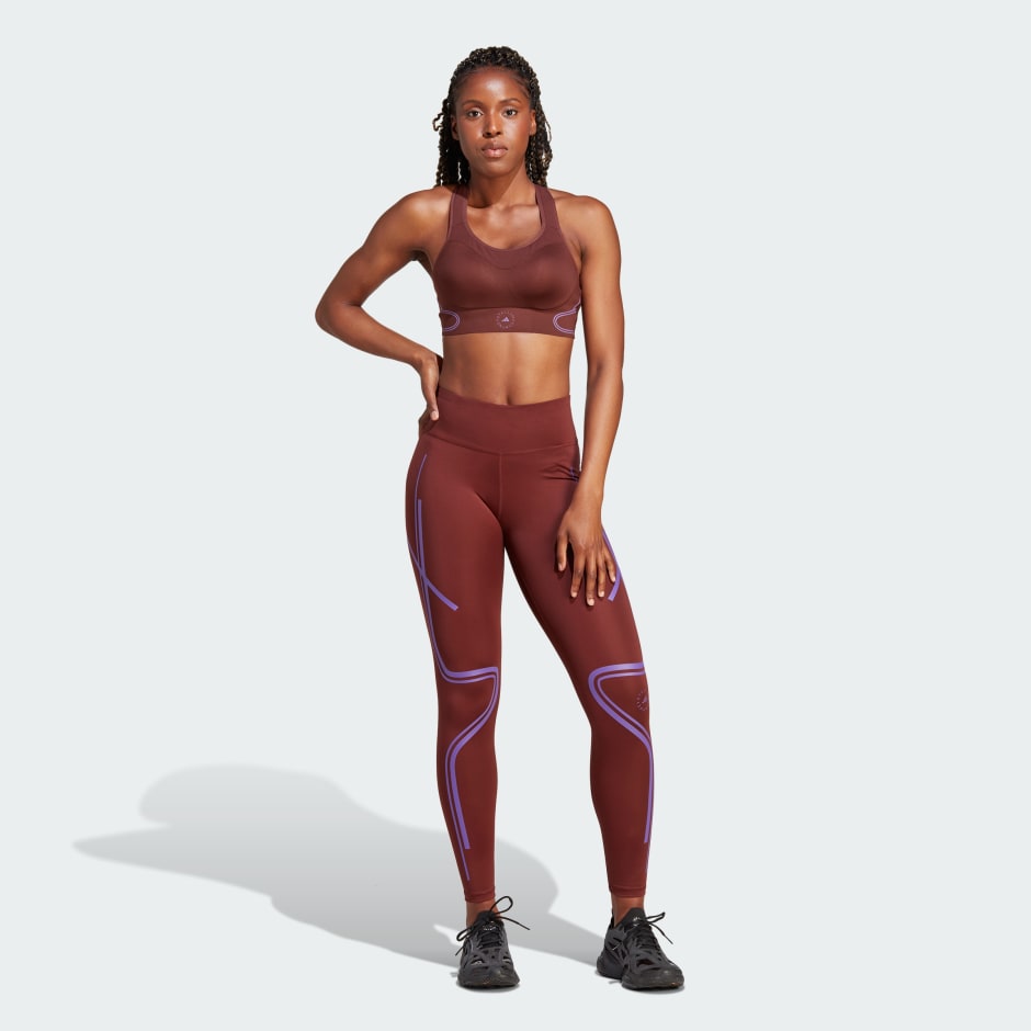 adidas by Stella McCartney TruePace Printed Running Leggings - Black, Women's Running
