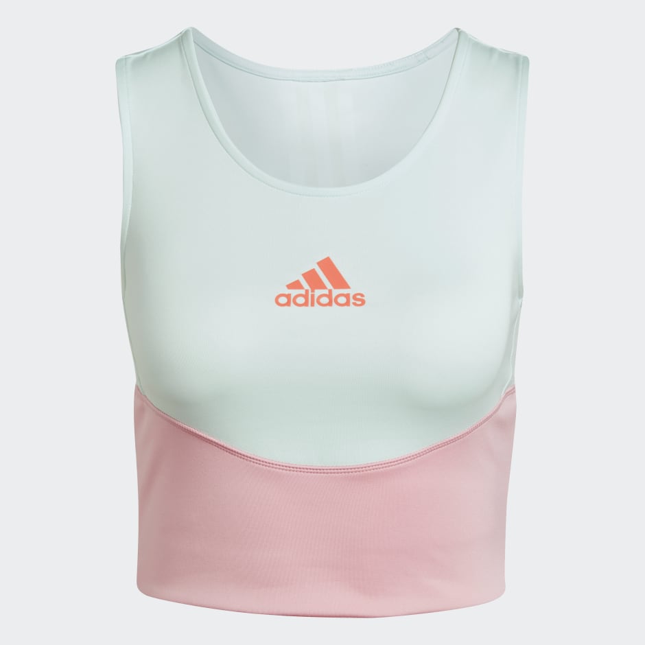 Designed to Move Colorblock 3-Stripes Crop Top