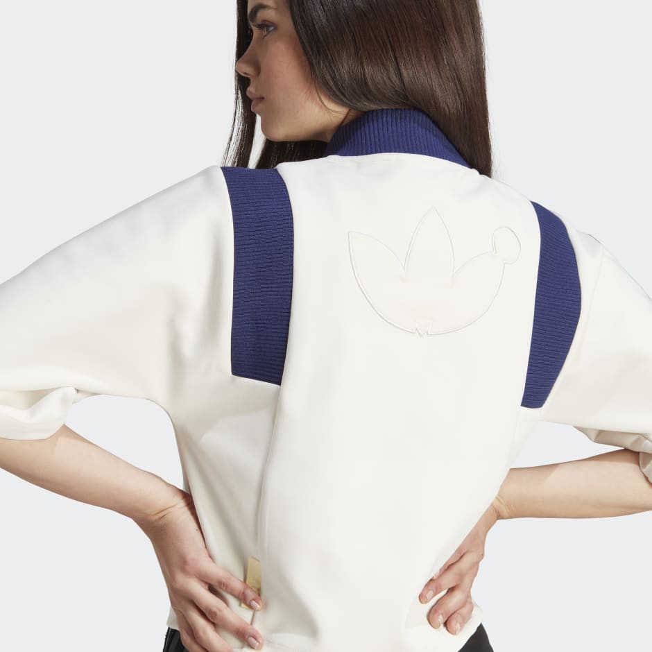 Women's Blue Version Crop Track Jacket White | adidas Oman
