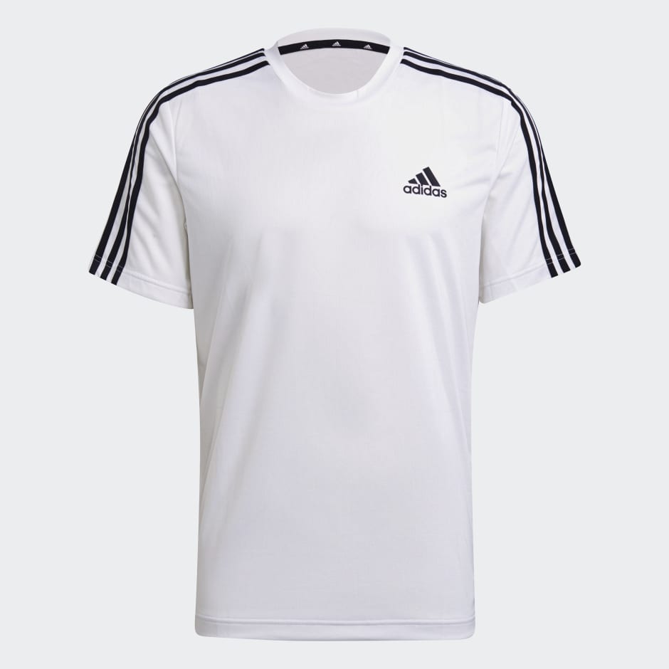 Uiterlijk Mens Vaccineren Men's Clothing - AEROREADY Designed To Move Sport 3-Stripes Tee - White |  adidas Saudi Arabia