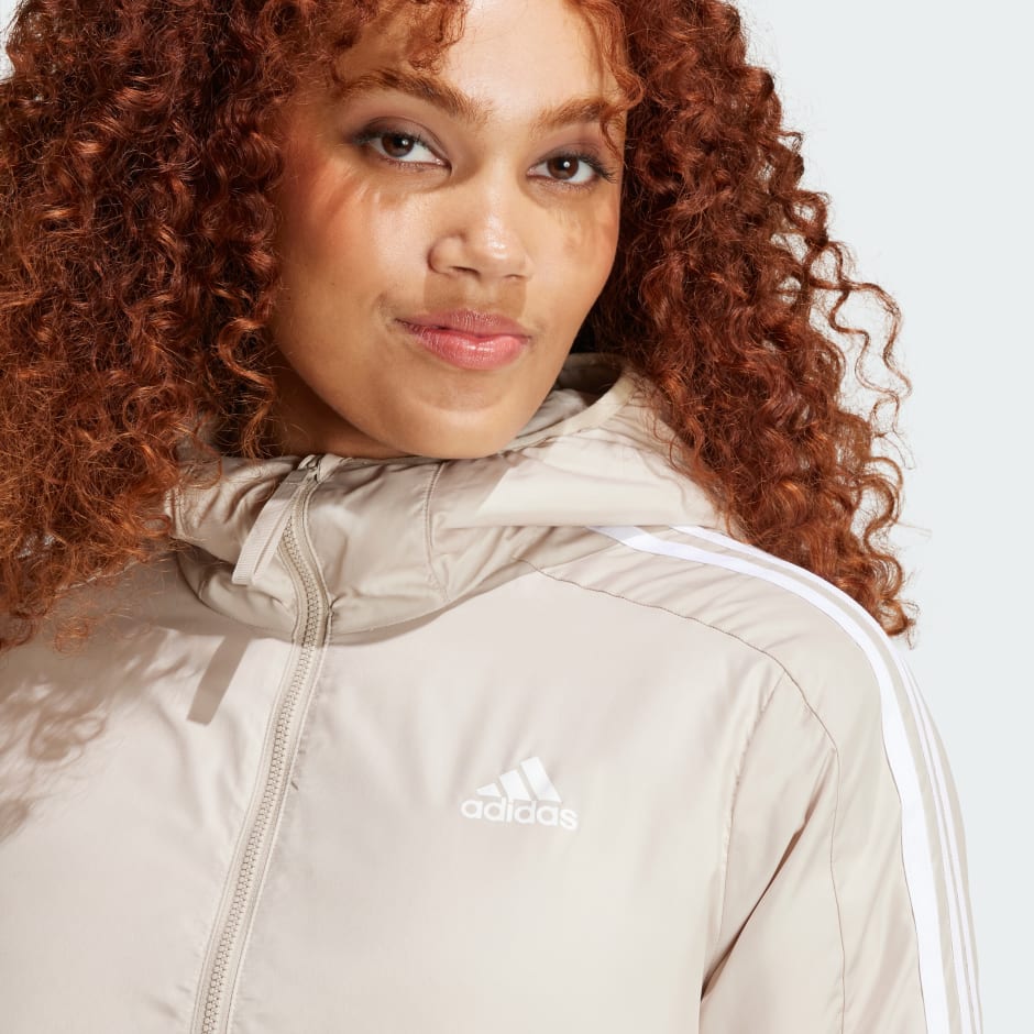 Essentials 3-Stripes Insulated Hooded Jacket