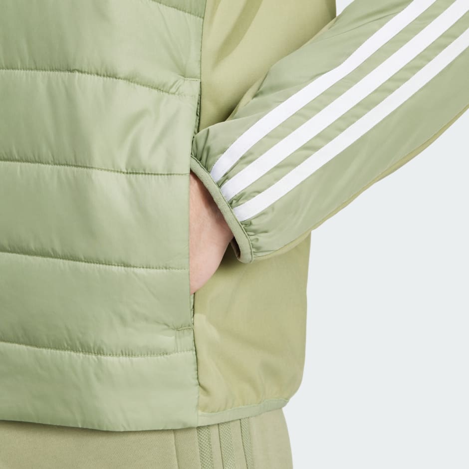 Essentials 3-Stripes Insulated Hooded Hybrid Jacket