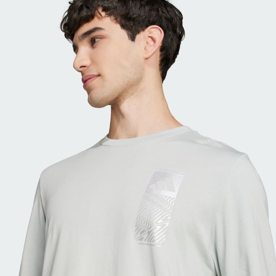 Tech Metallic Long Sleeve Graphic Tee