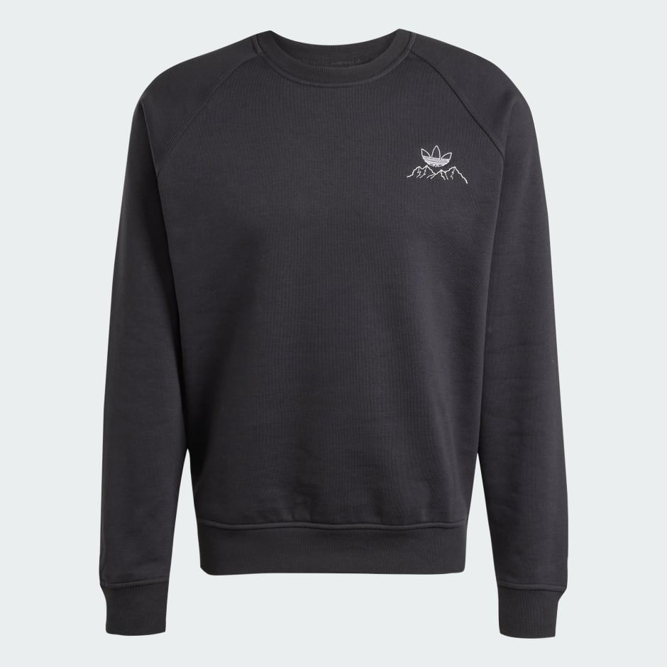 Hanorac cu guler rotund din fleece și imprimeu cu stațiune de ski