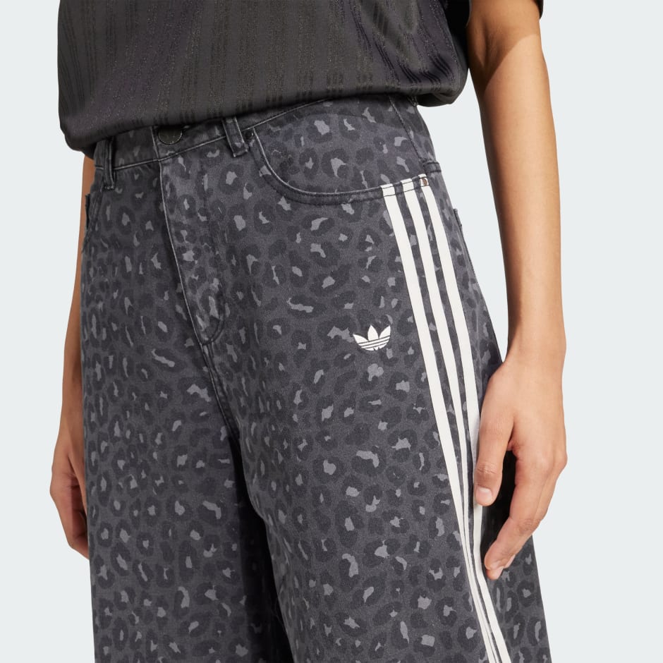 Originals Denim Leopard Print Loose Pants
