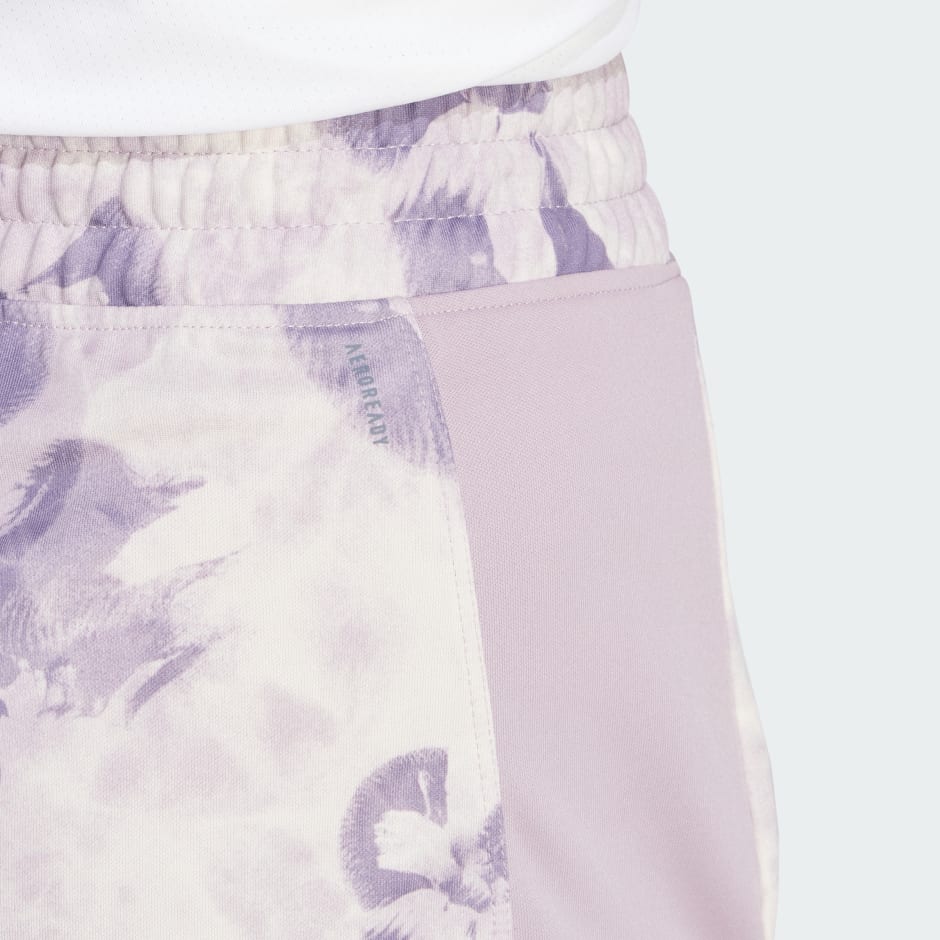 Pacer Essentials AOP Flower Tie-Dye Knit Shorts