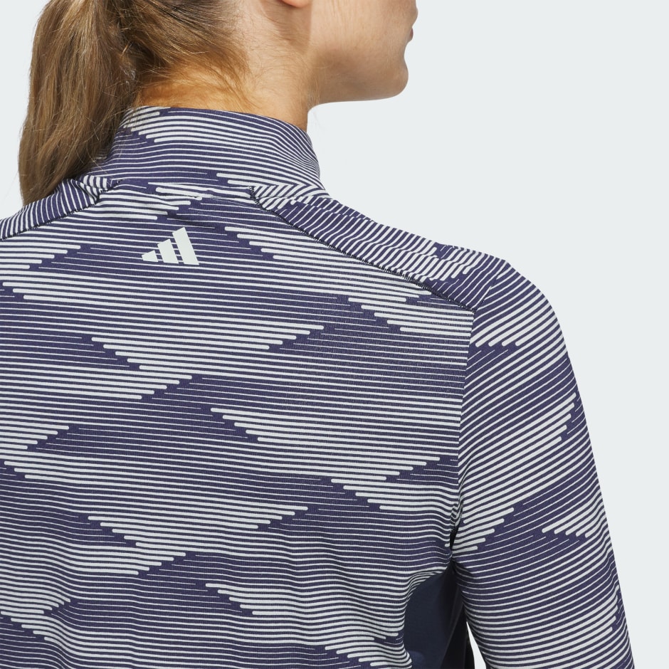 Ultimate365 Printed Quarter-Zip Mock Polo Shirt