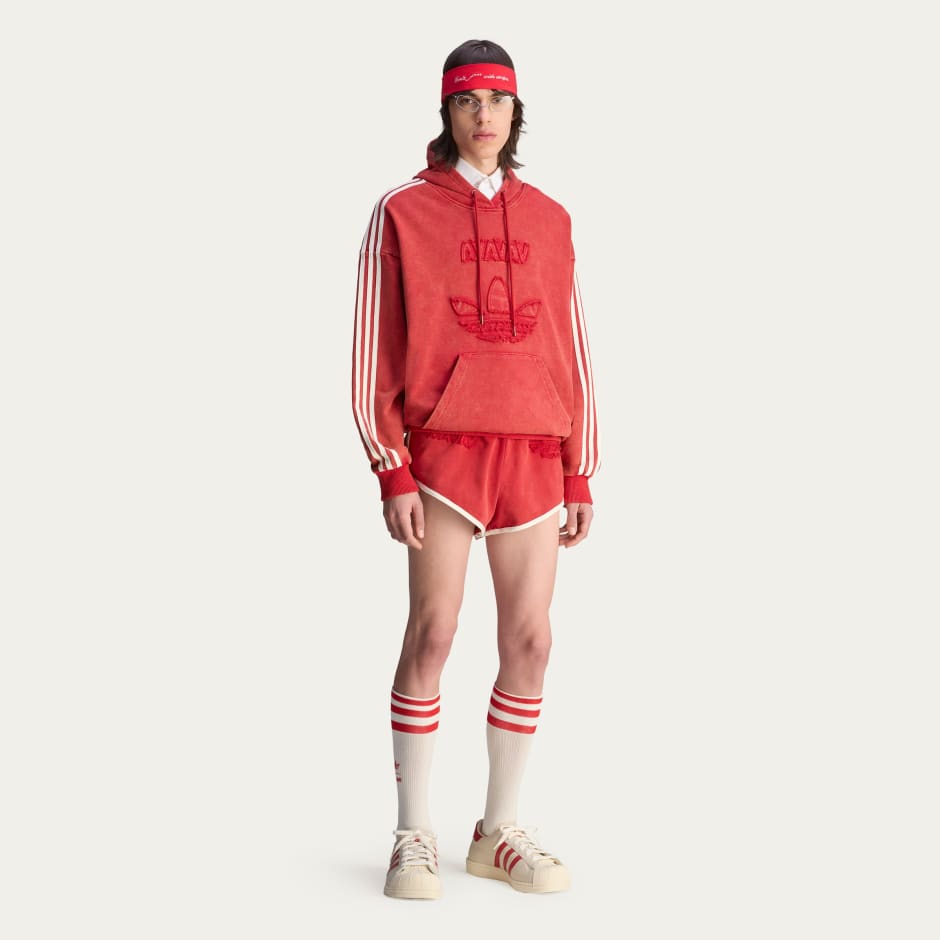 adidas by Avavav SHOULDERLESS HOODIE カーボン（アディダス