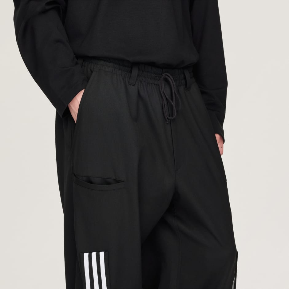 Vunene hlače s man&scaron;etama Y-3 Refined