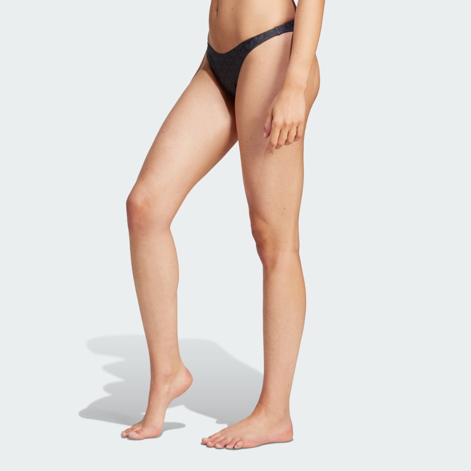 adidas Monogram Bikini Bottoms - Black
