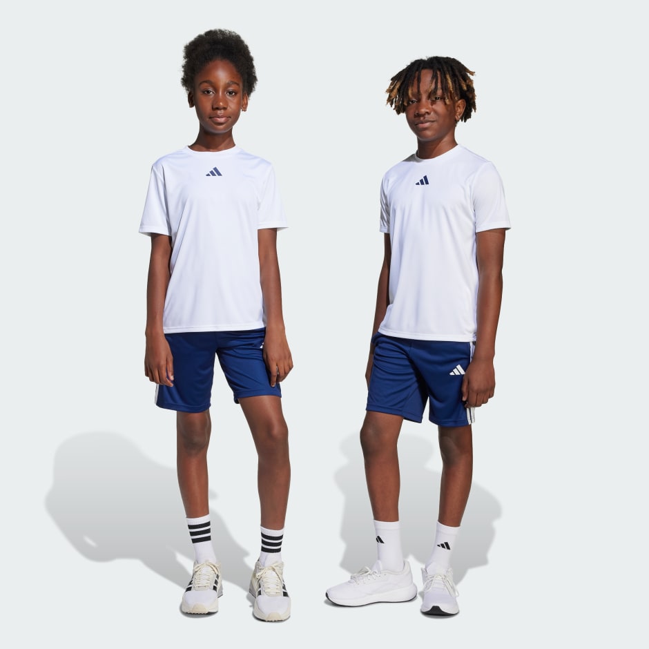 adidas Train Essentials 3-Stripes Tee Set Kids - White