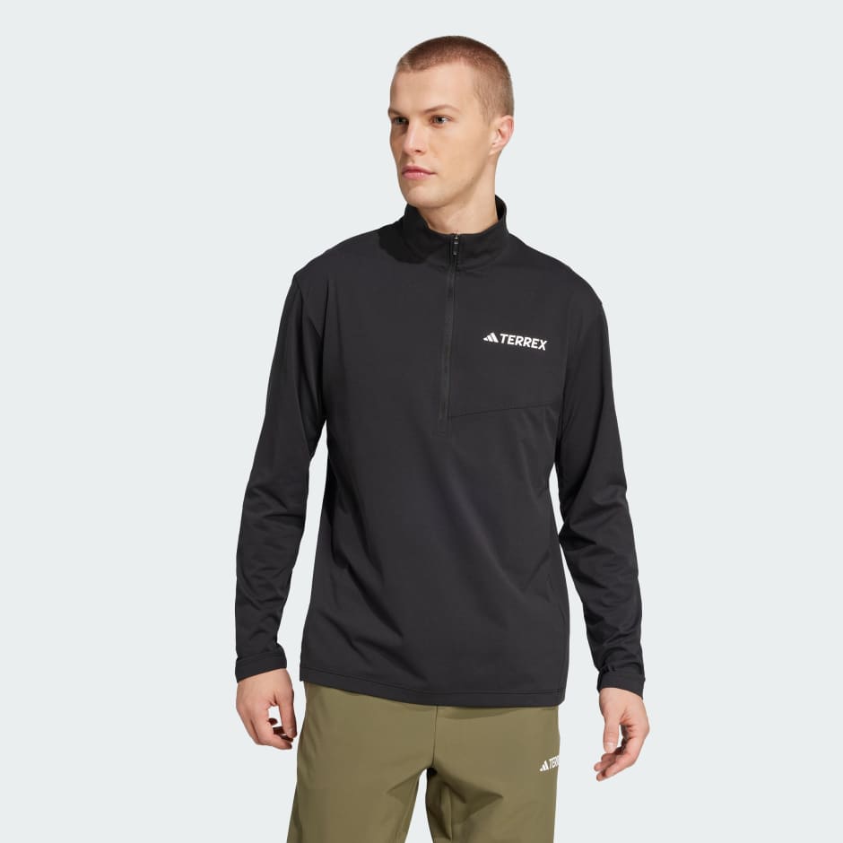 Tricou cu m&acirc;necă lungă Terrex Multi Climacool 1/2 Zip