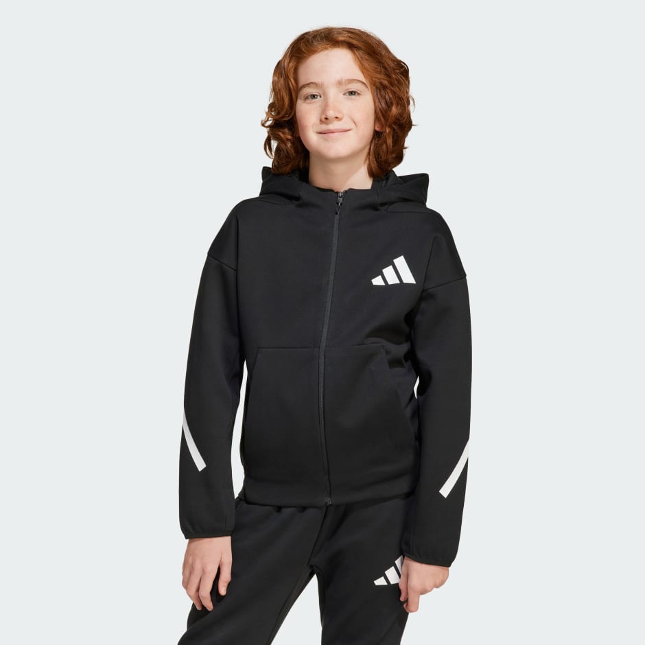Kids Clothing - adidas Z.N.E. Full-Zip Hooded Track Jacket - Black