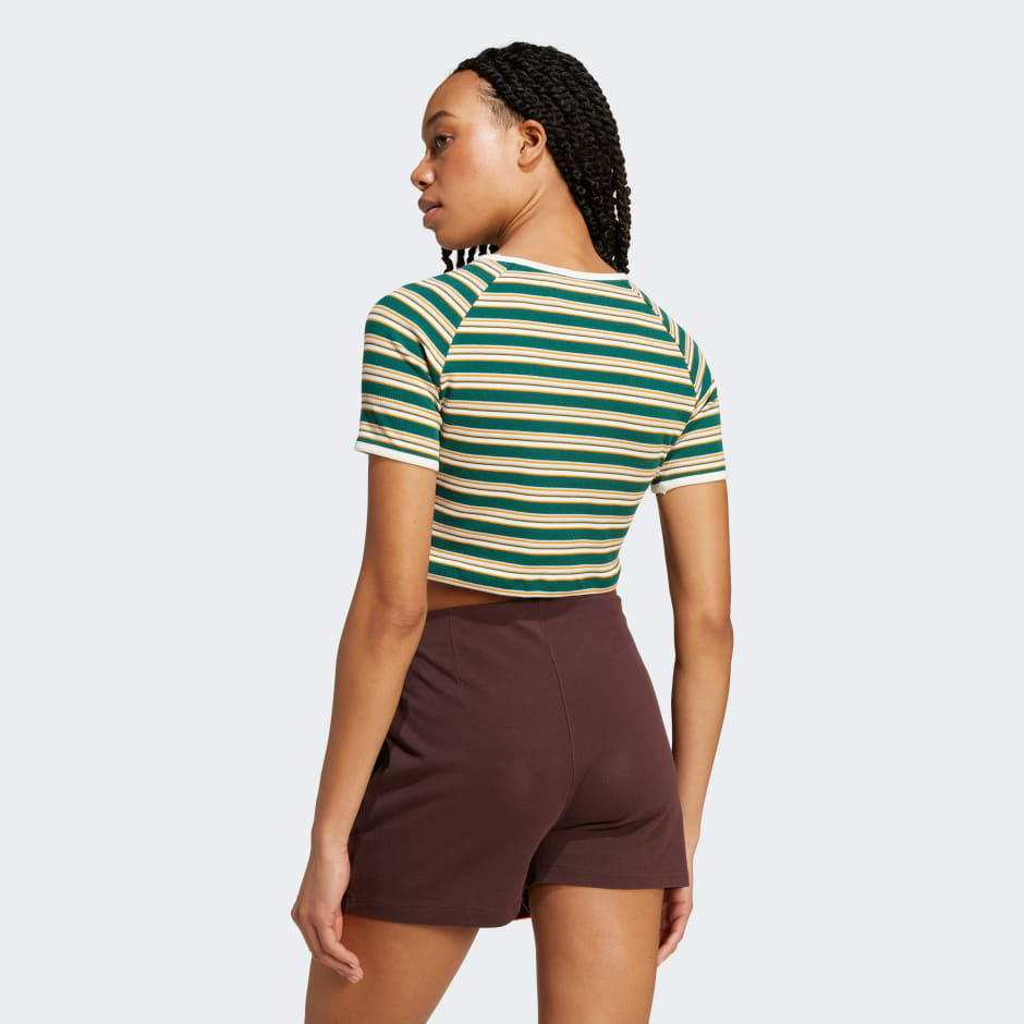 '80s Rib Stripe Baby Tee