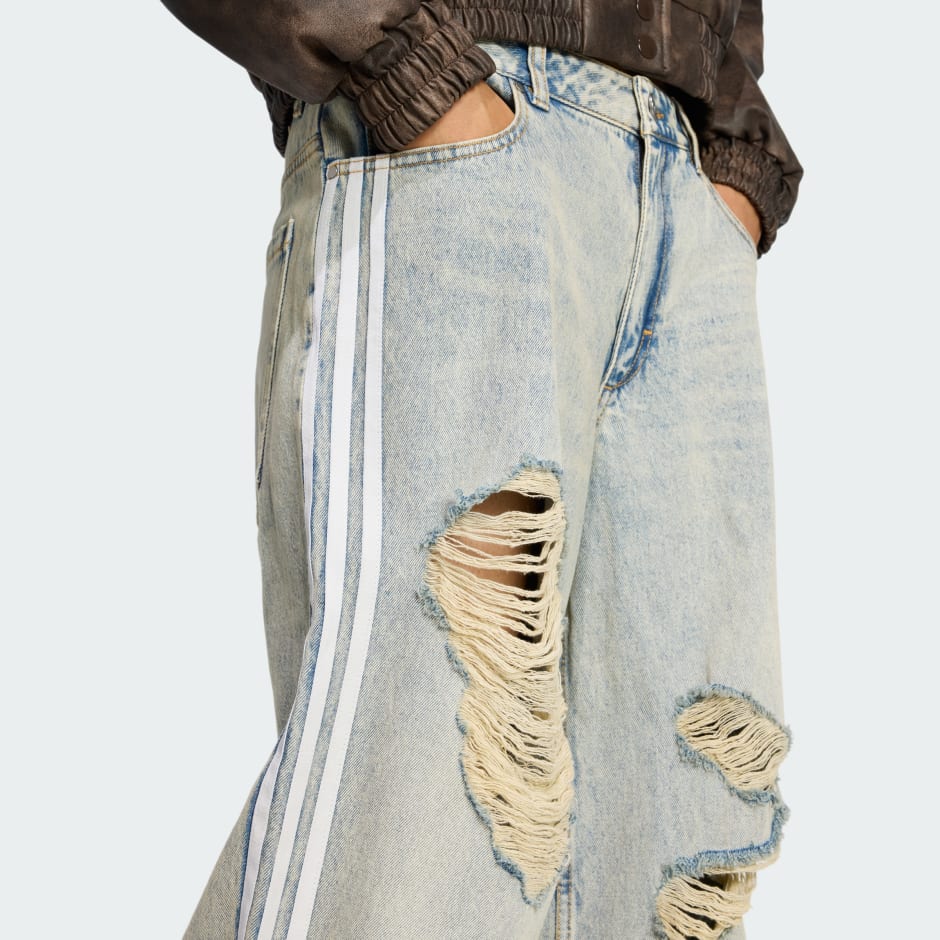 ADIDAS ORIGINALS LOOSE DENIM DESTRESSED Pants