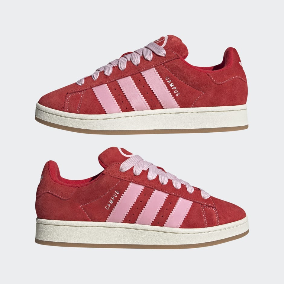 Red and store pink adidas