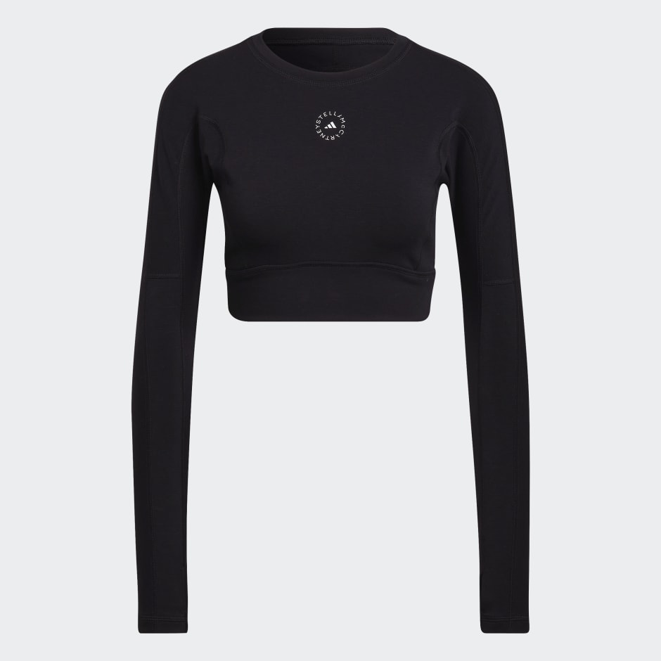 adidas adidas by Stella McCartney TrueStrength Cropped Long Sleeve - Black