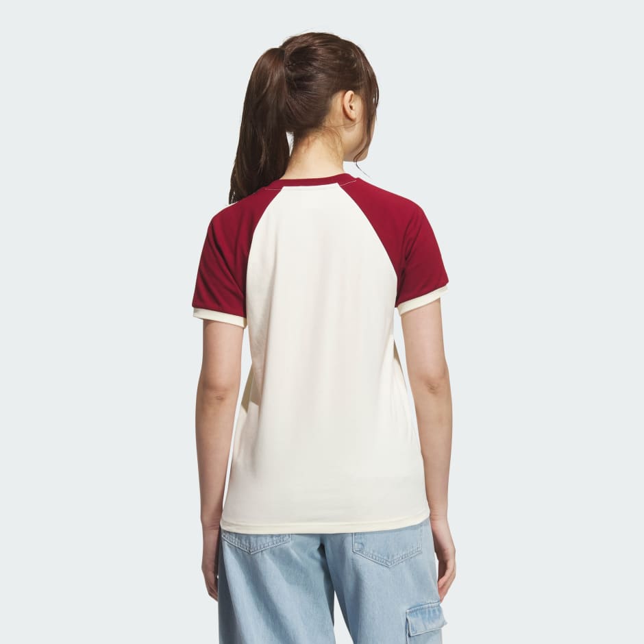★adidas originals★W V-NECK T-シャツ KE6163 KF0316 V-Neck Short Sleeve Tee - White | adidas Hong Kong