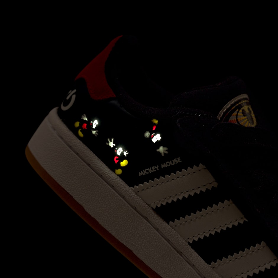 adidas Disney Mickey Mouse Campus 00s Led Lights Comfort Closure Elastic Lace Shoes Kids