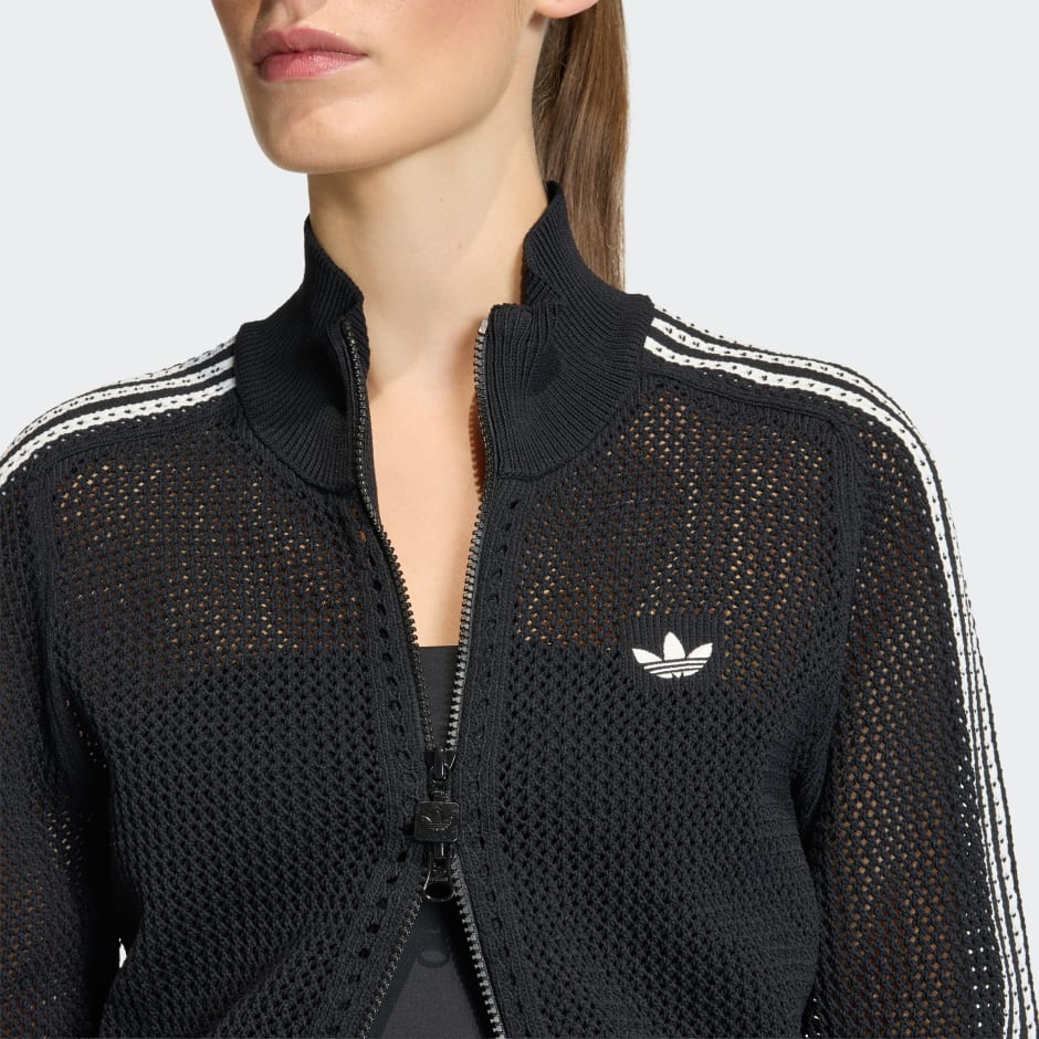 KNITTED CROCHET FIREBIRD TRACK TOP