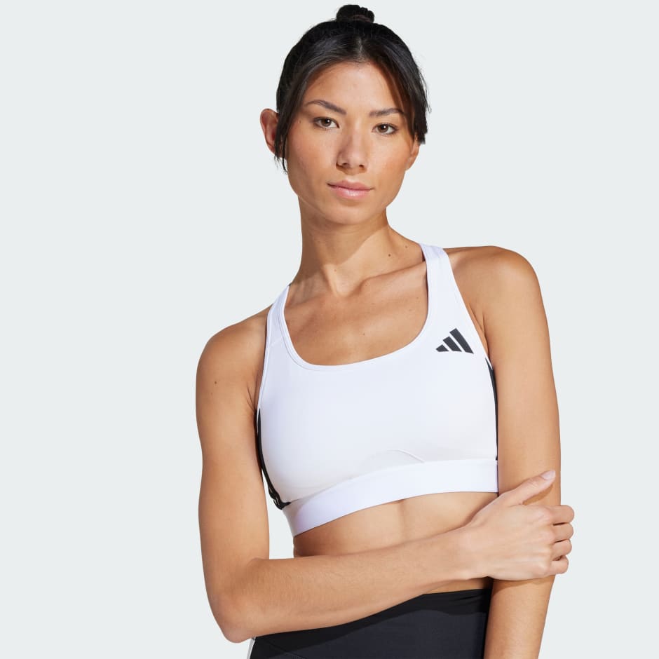 Powerreact Train Medium-Support 3-Stripes Bra