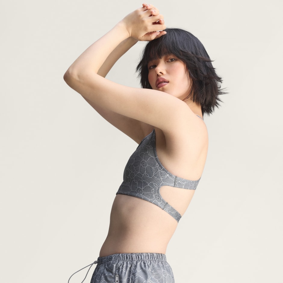 Bluză scurtă adidas by Stella McCartney Running Printed Mini