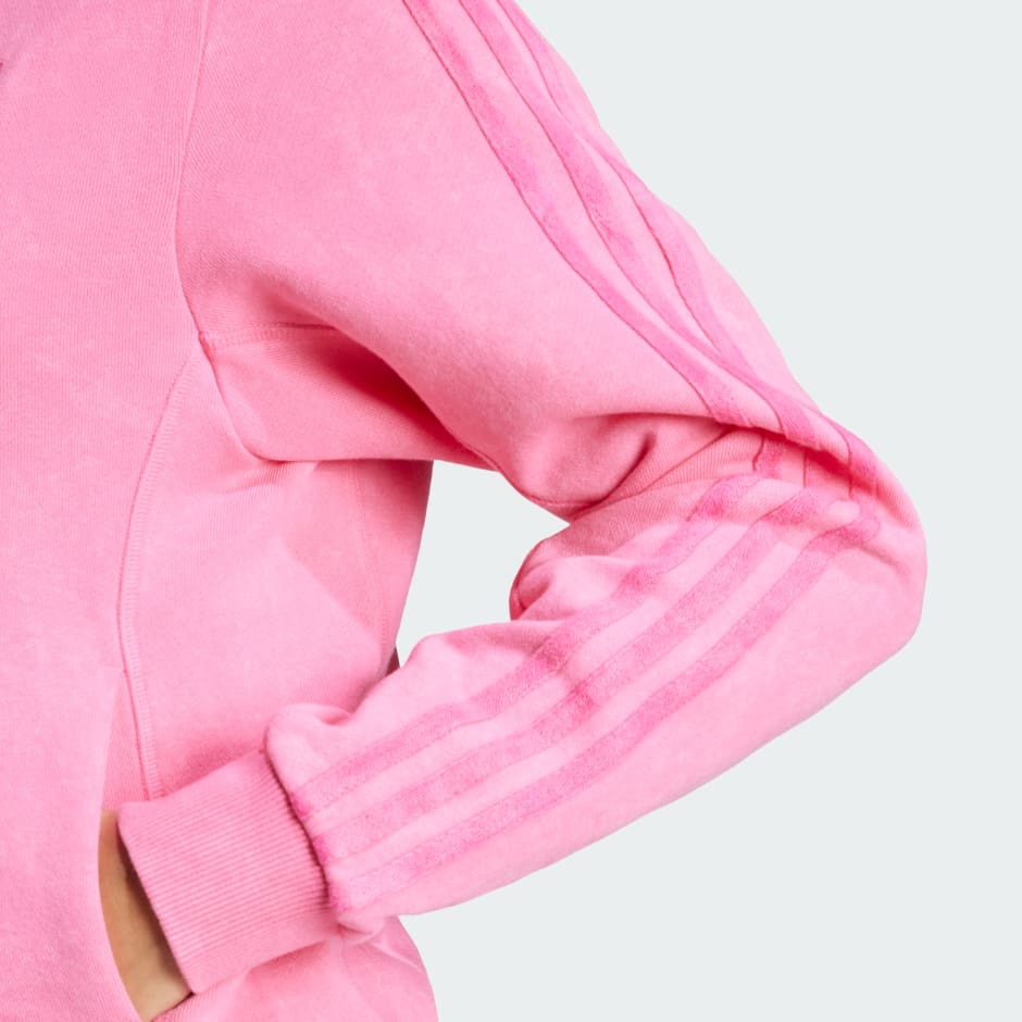 ALL SZN French Terry 3-Stripes Garment Wash Full-Zip Hoodie