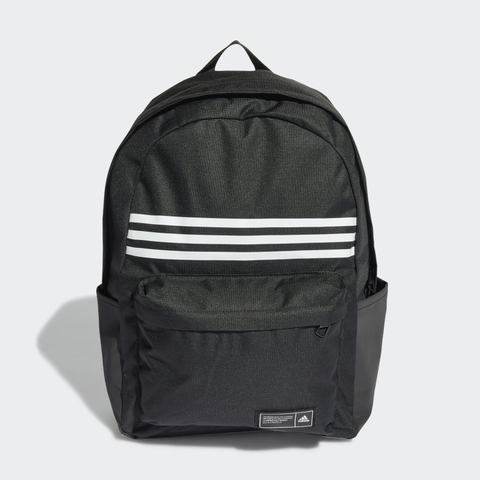 adidas Classic 3-Stripes Horizontal Backpack - Black | adidas KW