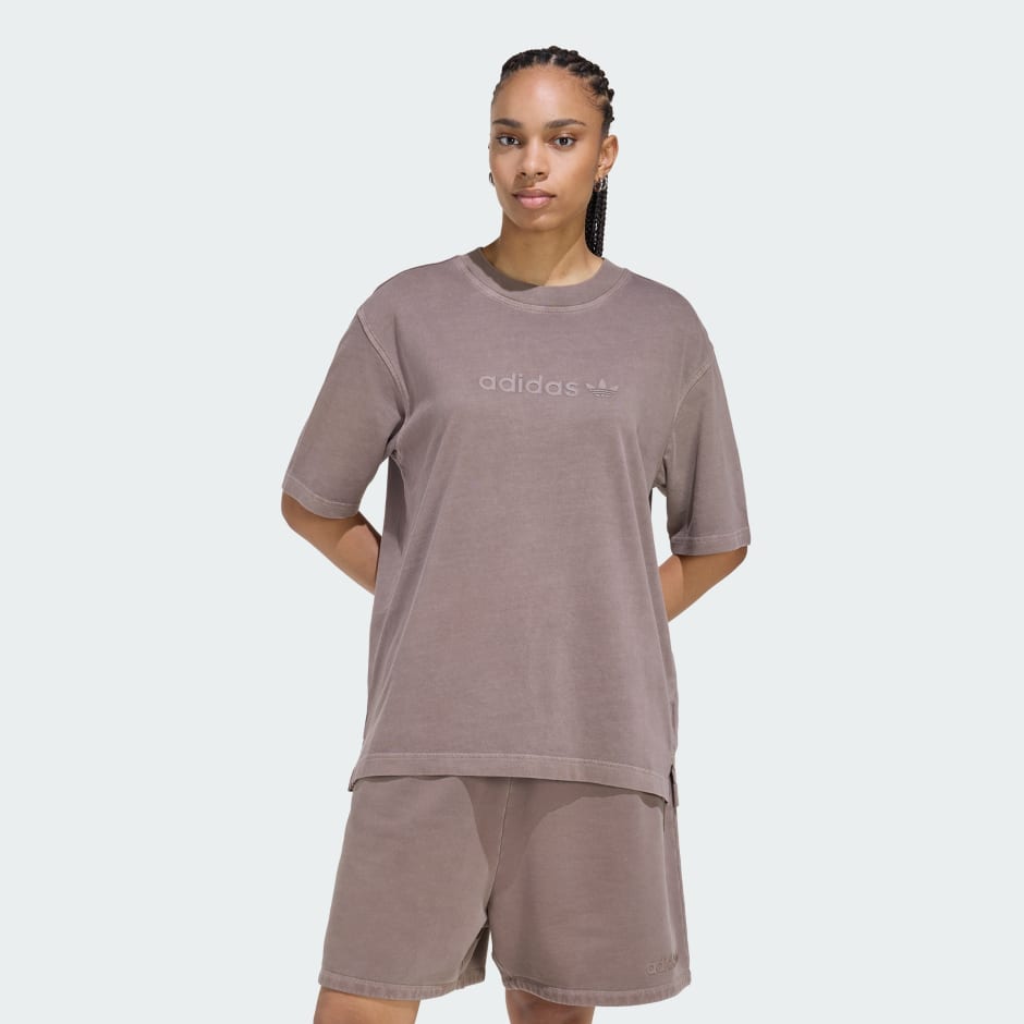 تيشيرت Essentials Linear Boyfriend Oversized Washed