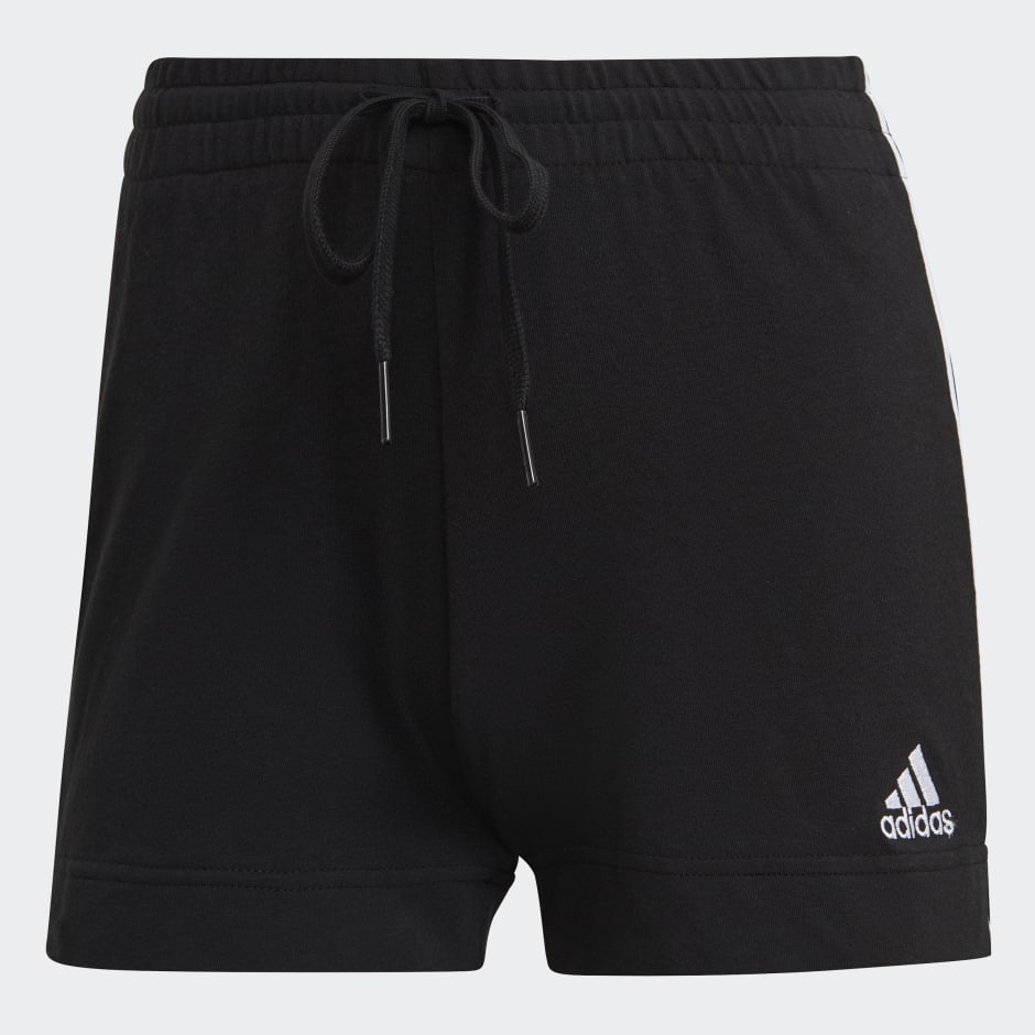 adidas Essentials Slim 3-Stripes Shorts - Black | adidas UAE