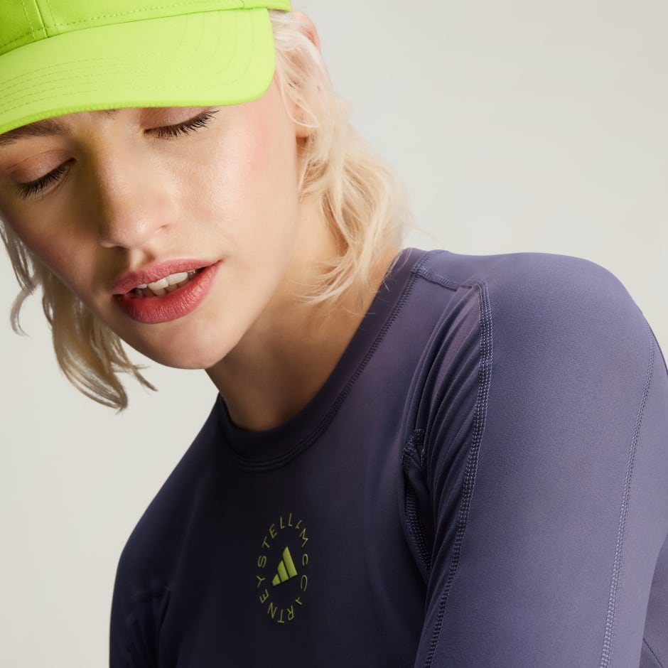 Top scurt cu mânecă lungă de Yoga TrueStrength adidas by Stella McCartney