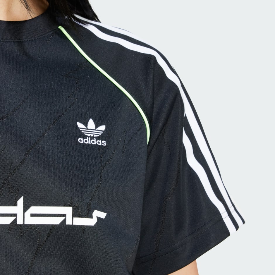 Clothing - Short Sleeve Jersey Top - Black | adidas South Africa