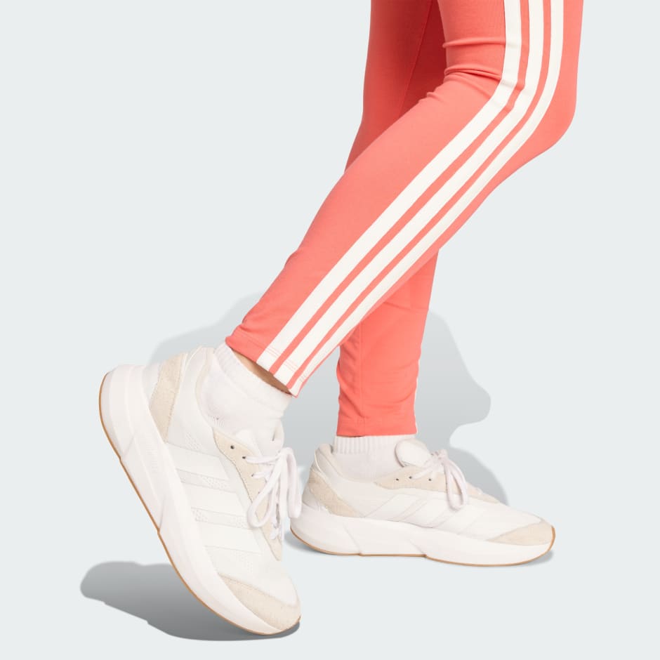 Colanți Essentials din bumbac cu 3 dungi