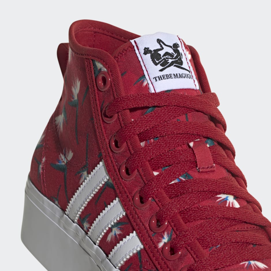 adidas Nizza Platform Mid Shoes - Red | adidas NG