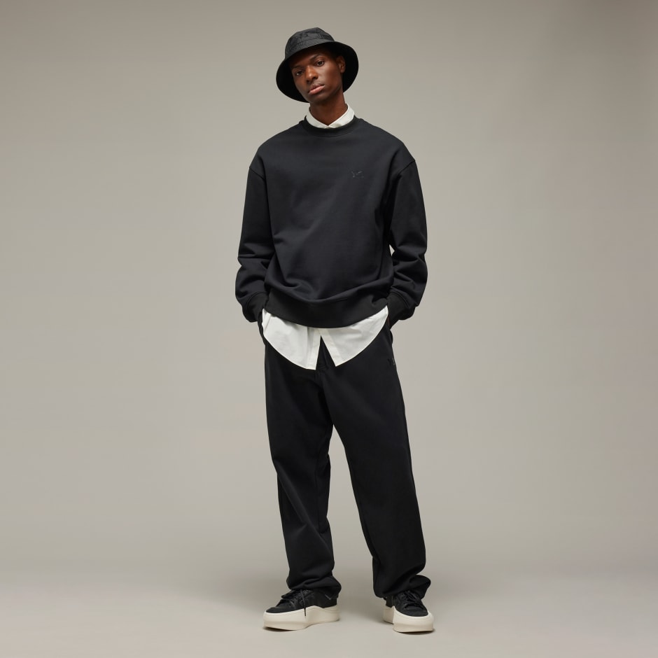 Clothing - Y-3 French Terry Crew Sweater - Black | adidas South Africa