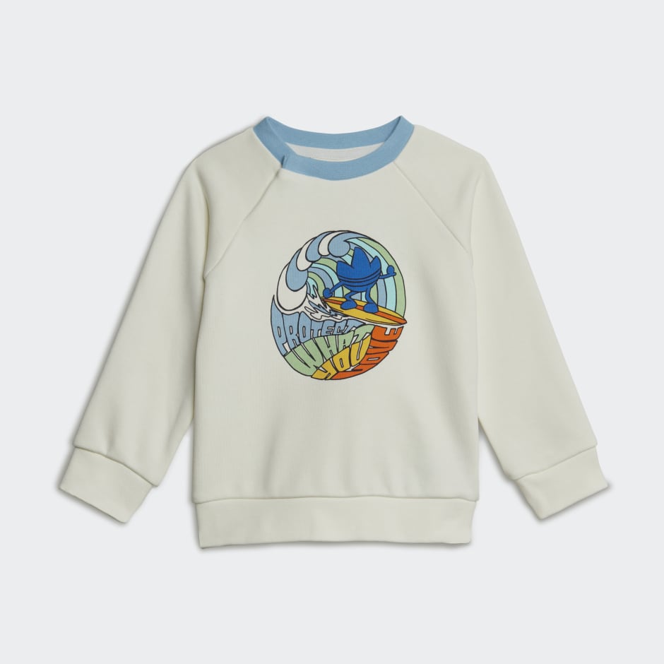 Graphic Print Crew Set