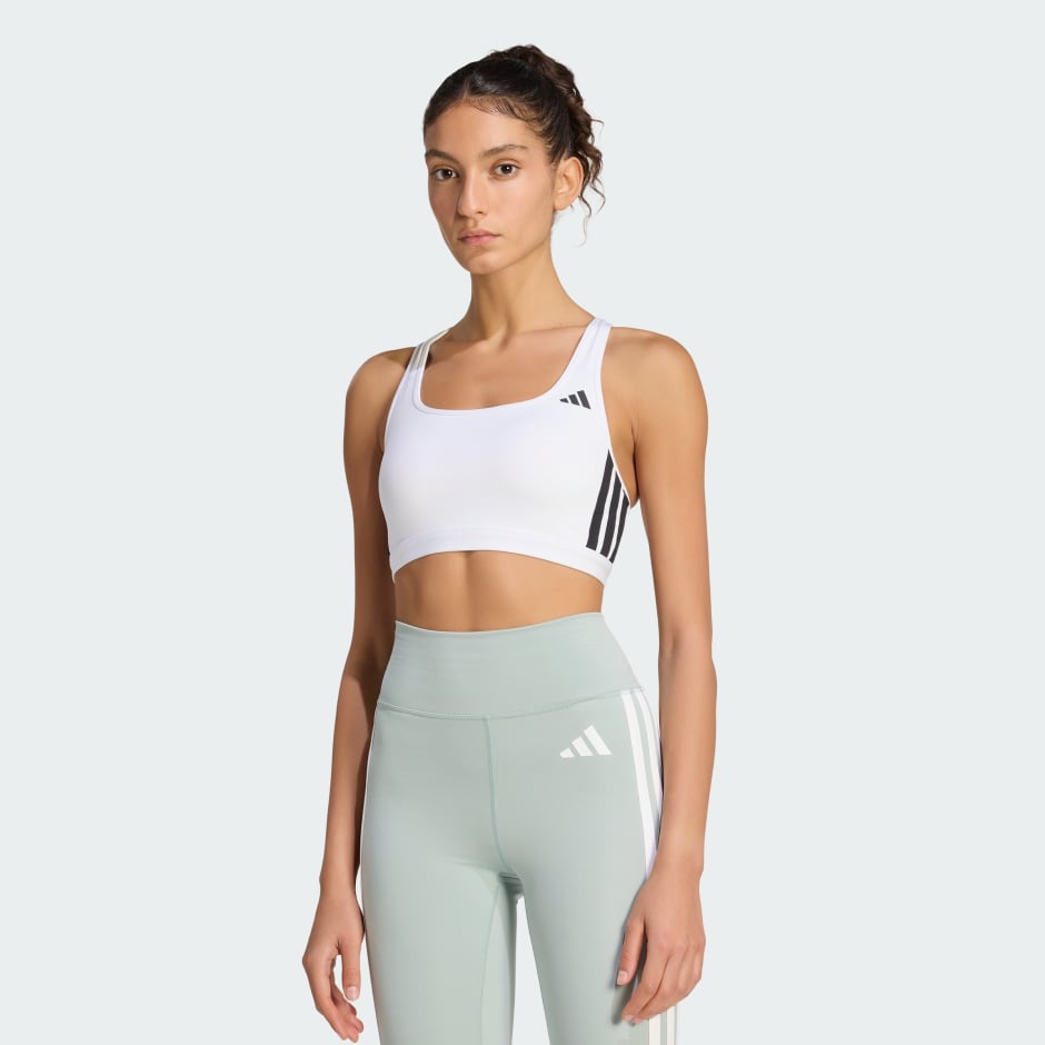 Optime Essentials Workout 3-Stripes Medium Support Bra