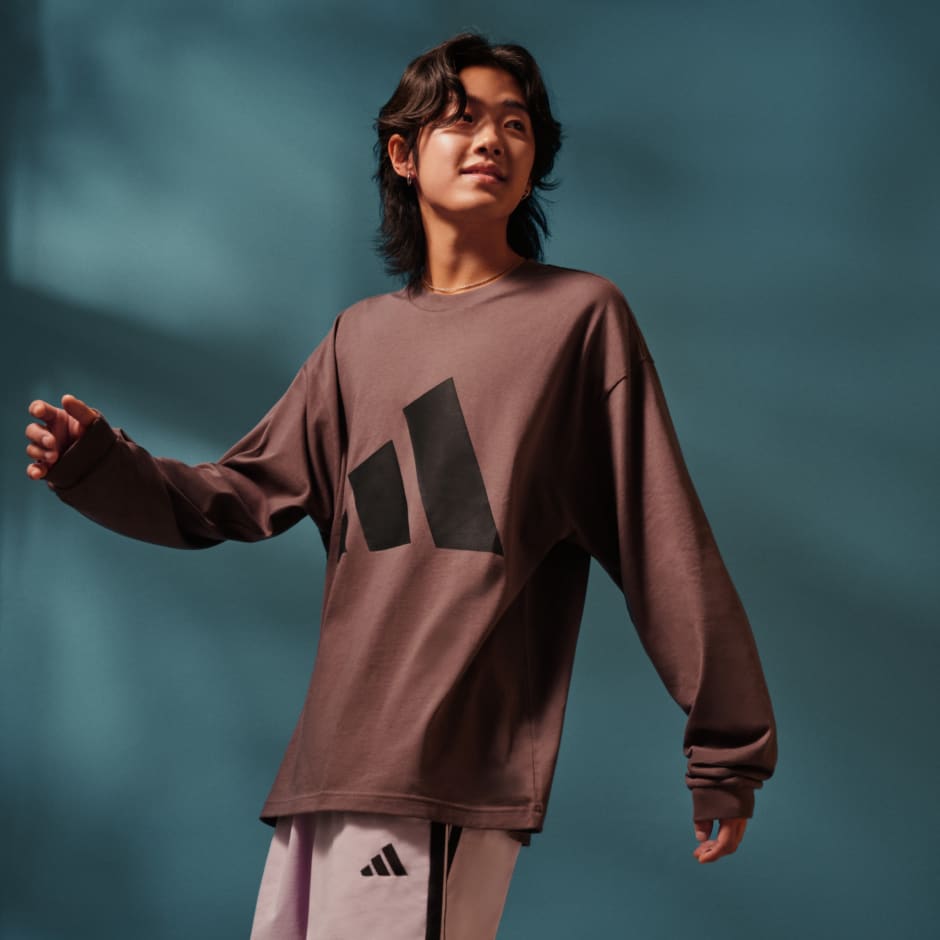 تيشيرت بأكمام طويلة Essentials Big Logo Single Jersey