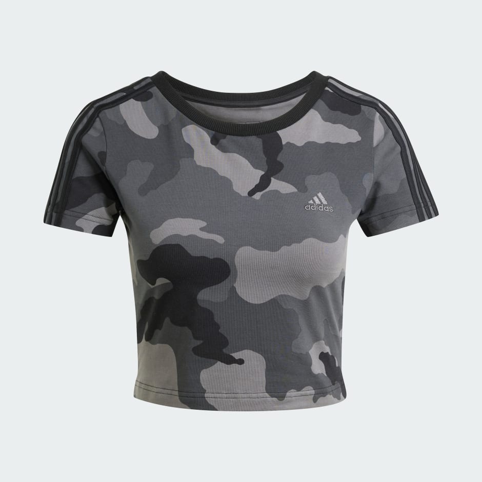 Essentials 3-Stripes Camo Print Baby Tee