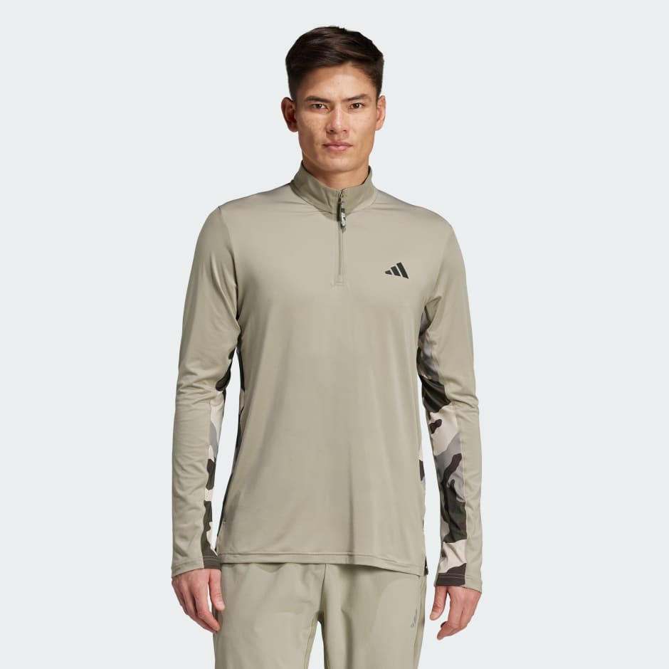 Train Essentials Camo Training 1/4-Zip Longsleeve