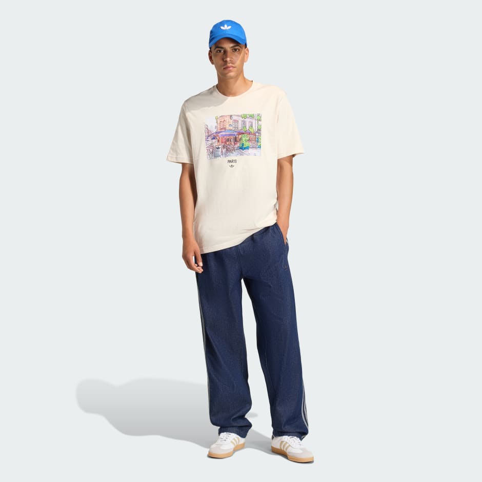 TRICOU CU IMPRIMEU GRAFIC PAINTING PARIS STREET VIEW