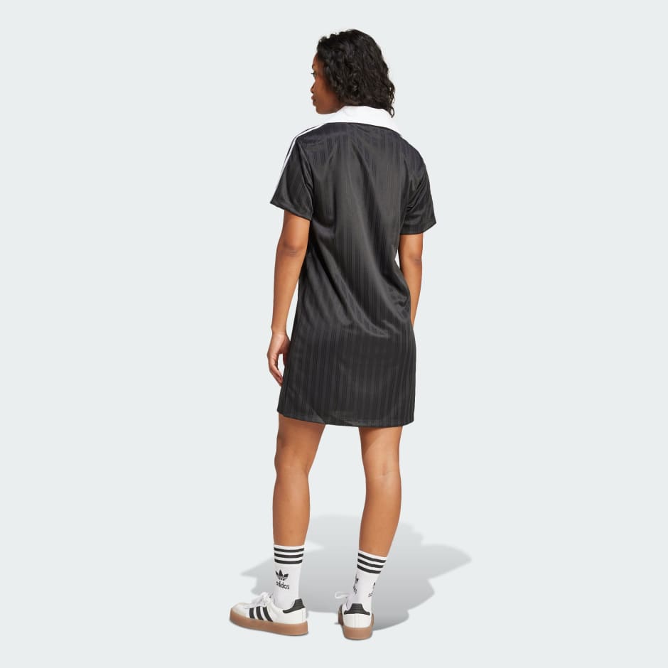 CLOTHING - Adicolor Football Jacquard V-Neck Dress - Black