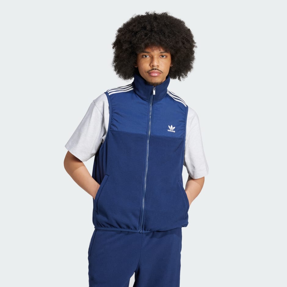 Vestă din microfleece Adicolor cu 3 dungi