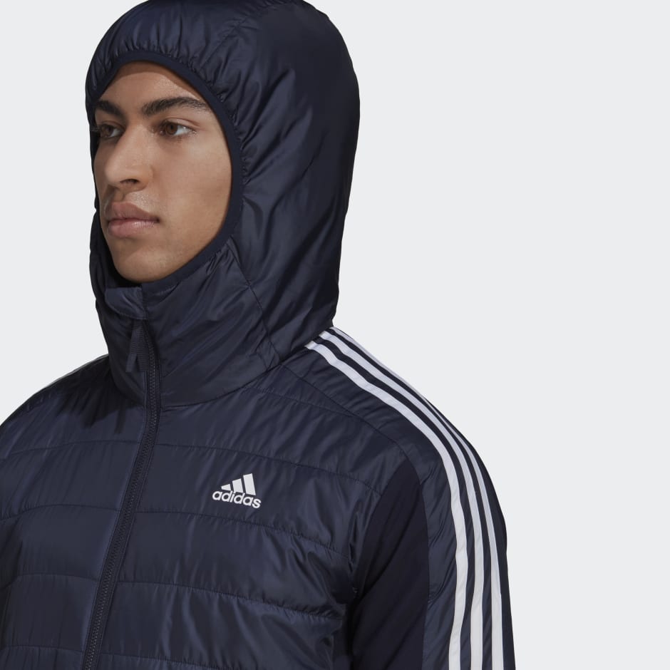 Relativo astronomía ponerse nervioso Men's Clothing - Essentials Insulated Hooded Hybrid Jacket - Blue | adidas  Kuwait